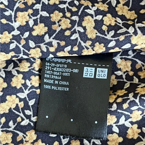 Uniqlo Georgette Printed Halfsleeve Flare Dress size XL - Picture 7 of 15